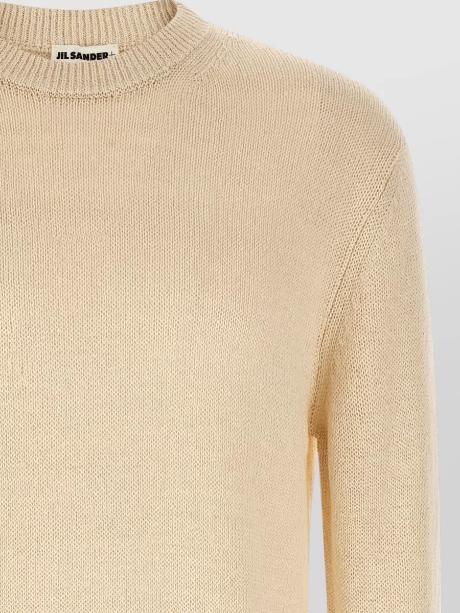 Jil Sander Hemp Silk Crew Neck Knit Sweater
