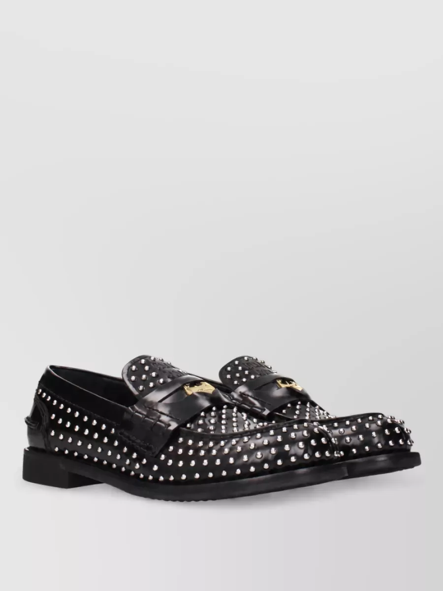 Miu Miu Leather Slip-On Loafers