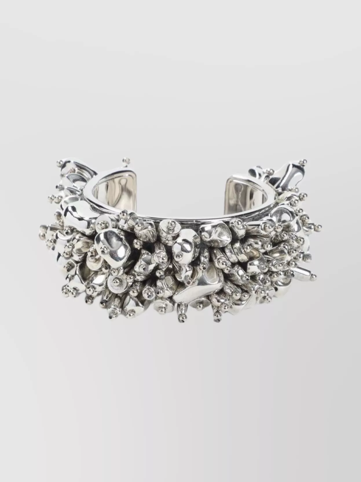 Dries Van Noten Intricate Metallic Textured Bracelet In Metallic