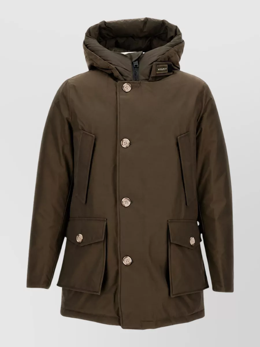 Woolrich Cotton blend hooded parka