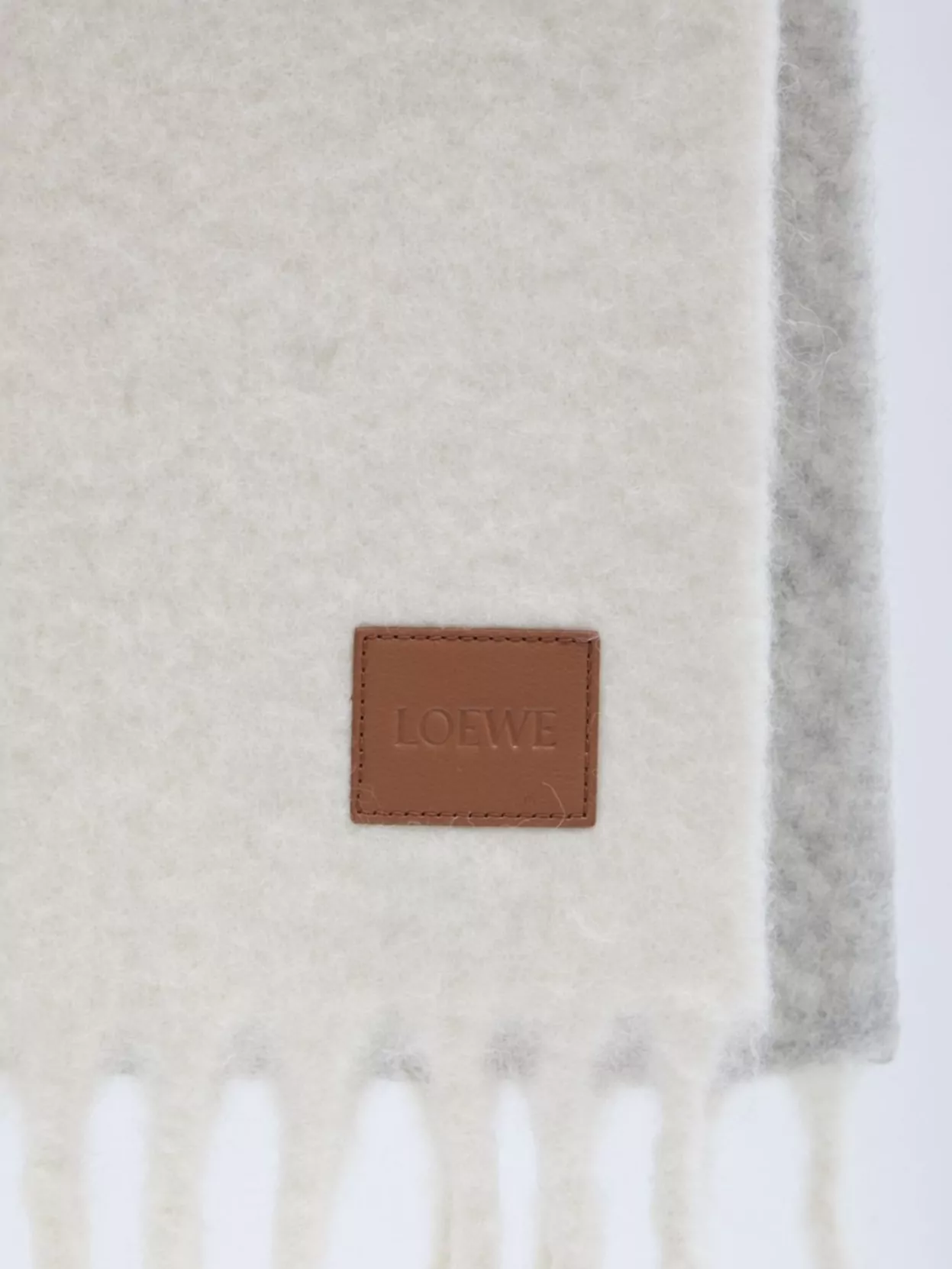 Loewe Brushed Wool And Alpaca Scarf In Neutral