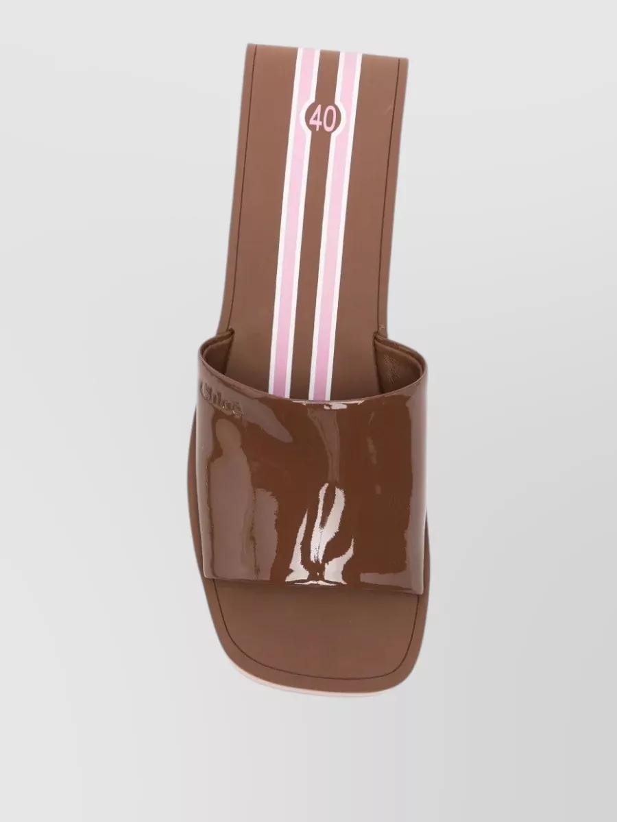 Chloé Striped Wedge Mules