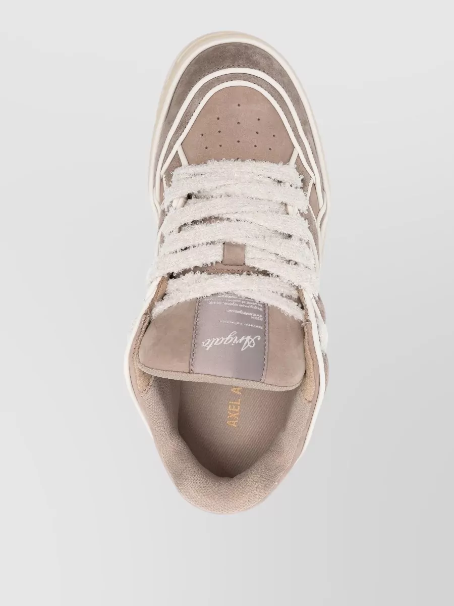 Axel Arigato Leather Suede Panelled Low-Top Sneakers