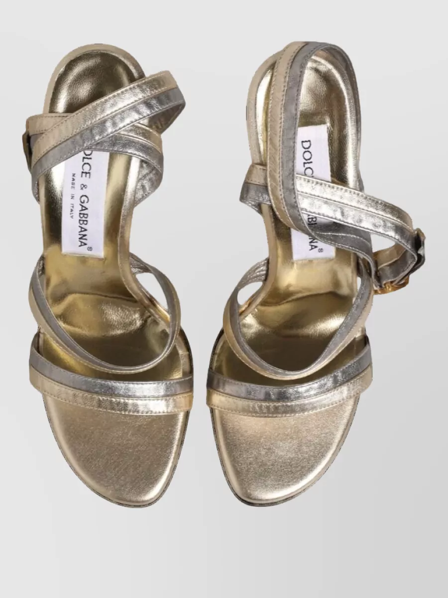 Dolce&Gabbana Leather Wedge Mules