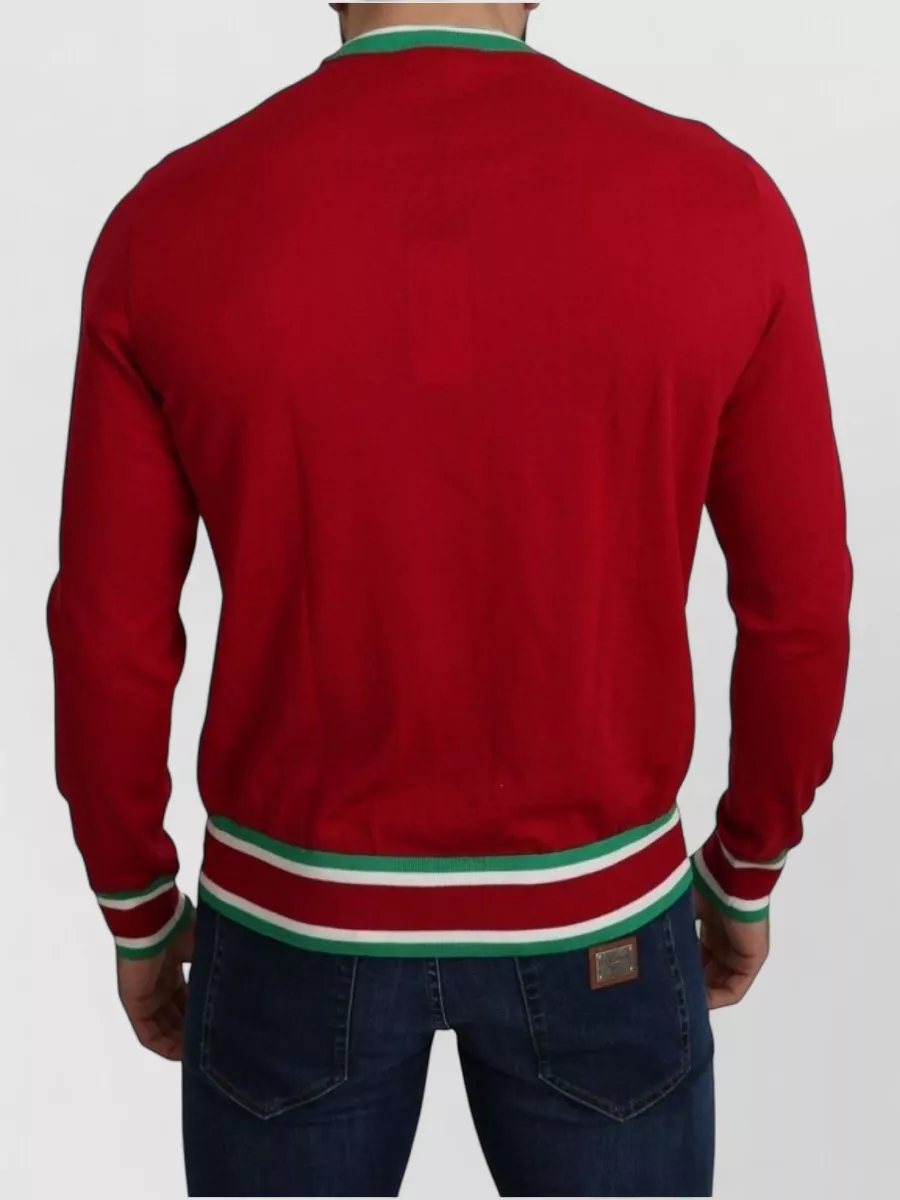 Dolce&Gabbana Wool Silk Intarsia Knit Sweater