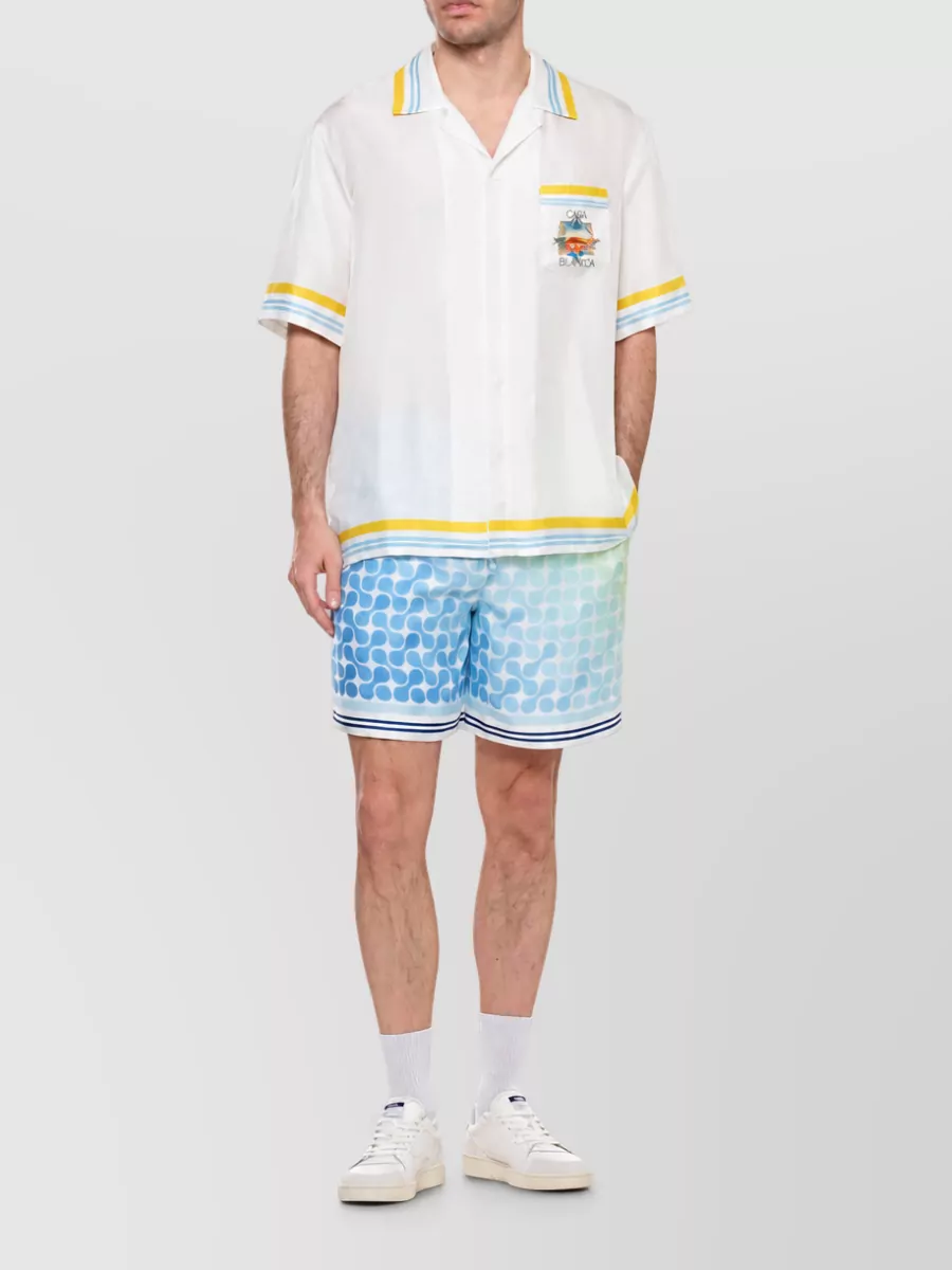 Casablanca Silk Printed Swimming Shorts