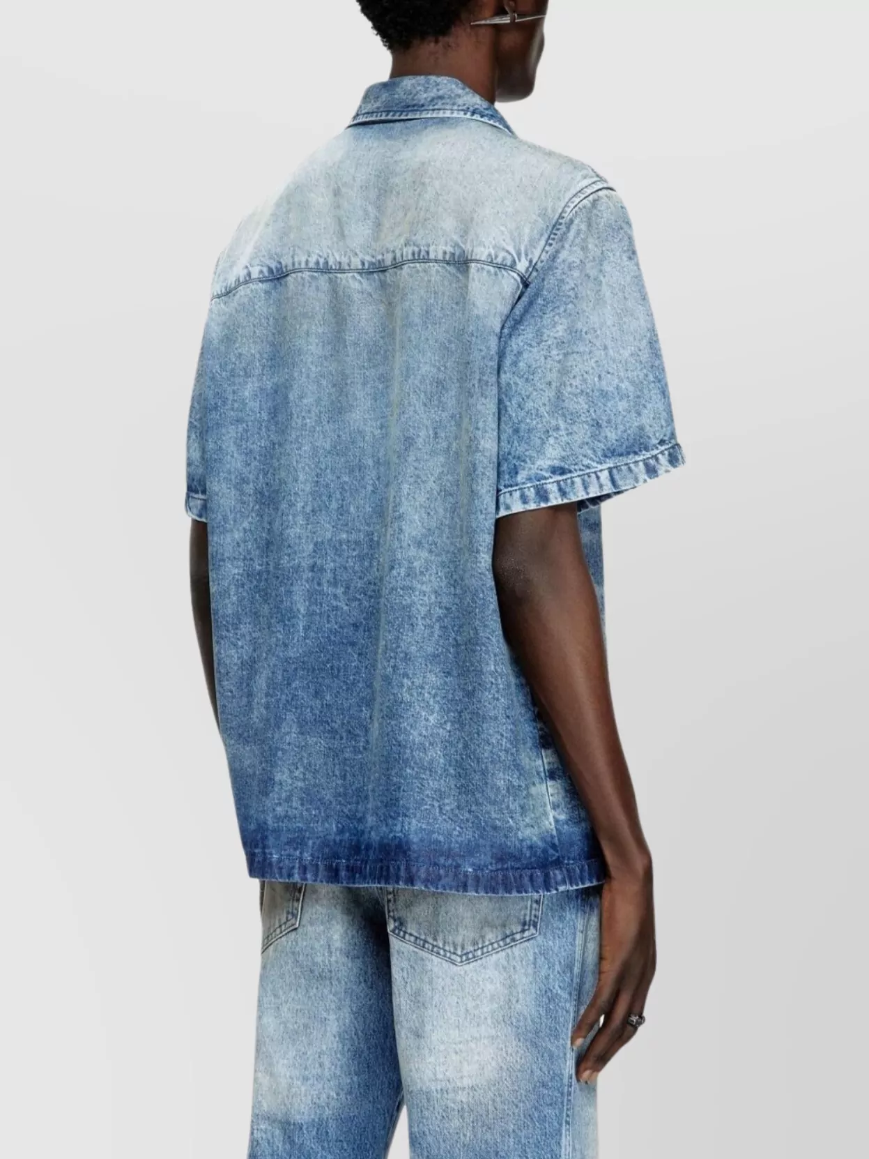 Diesel Casual Shirt With Short Sleeves And Spread Collar