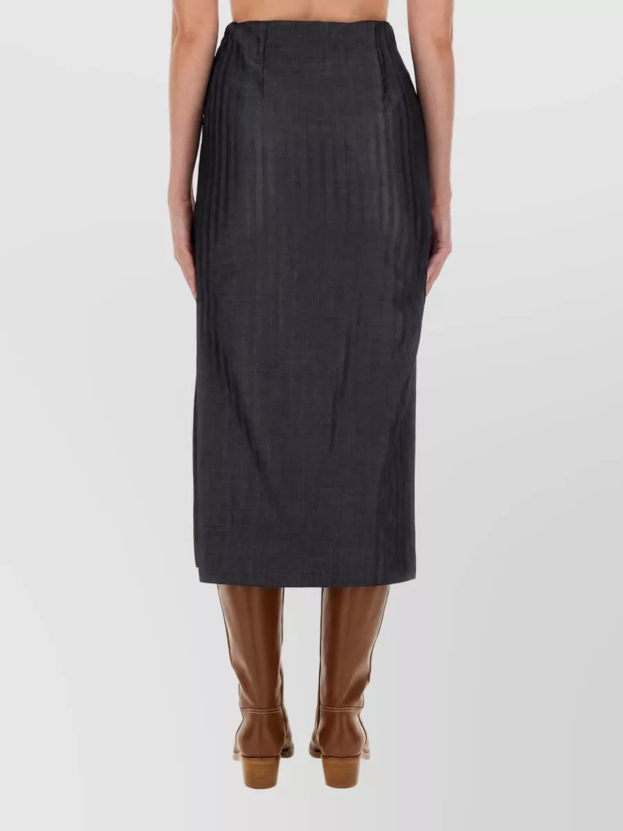 Etro Wool Blend High-Waisted Pencil Skirt