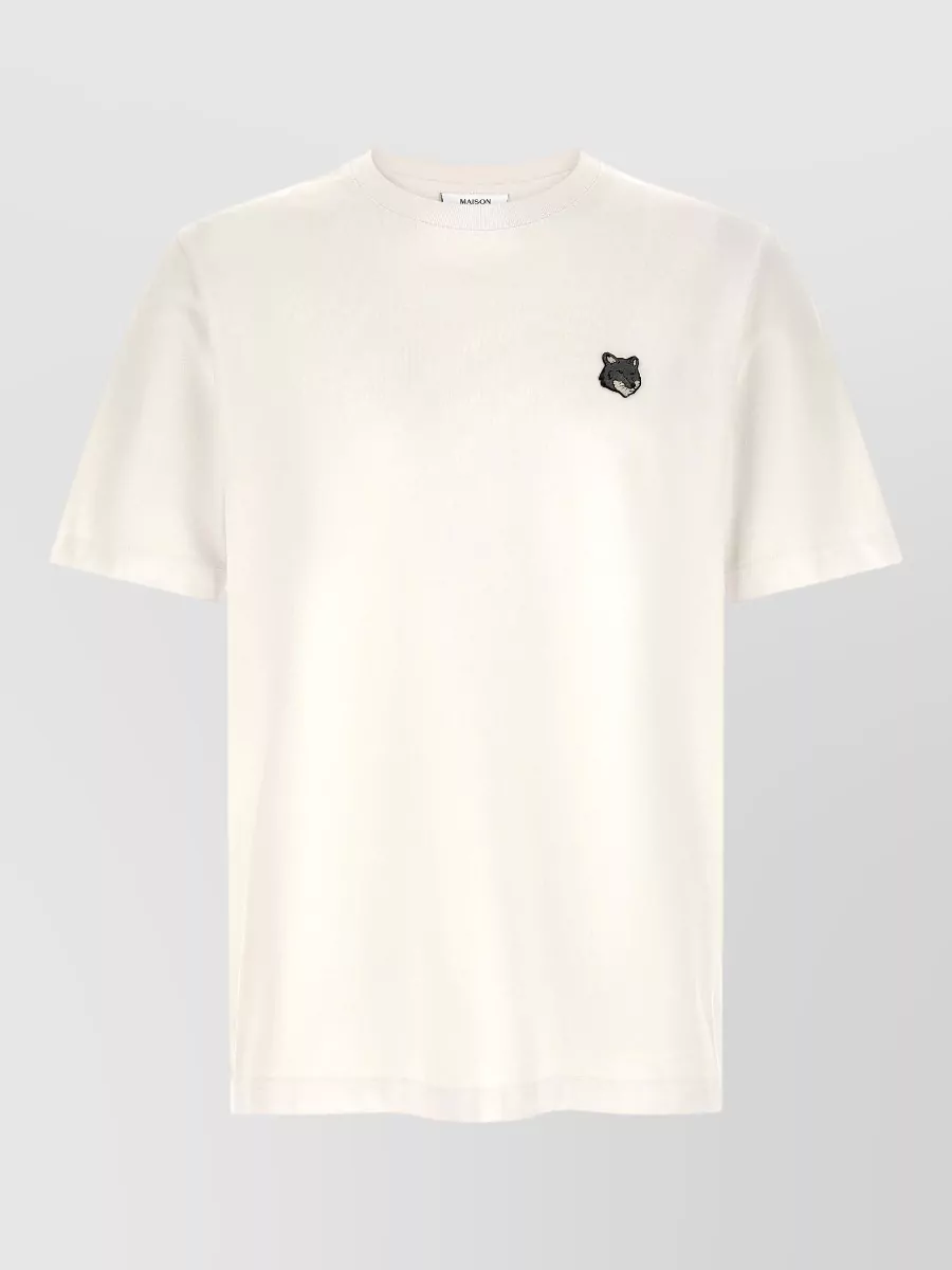 Maison Kitsuné ribbed crew neck short sleeve t-shirt