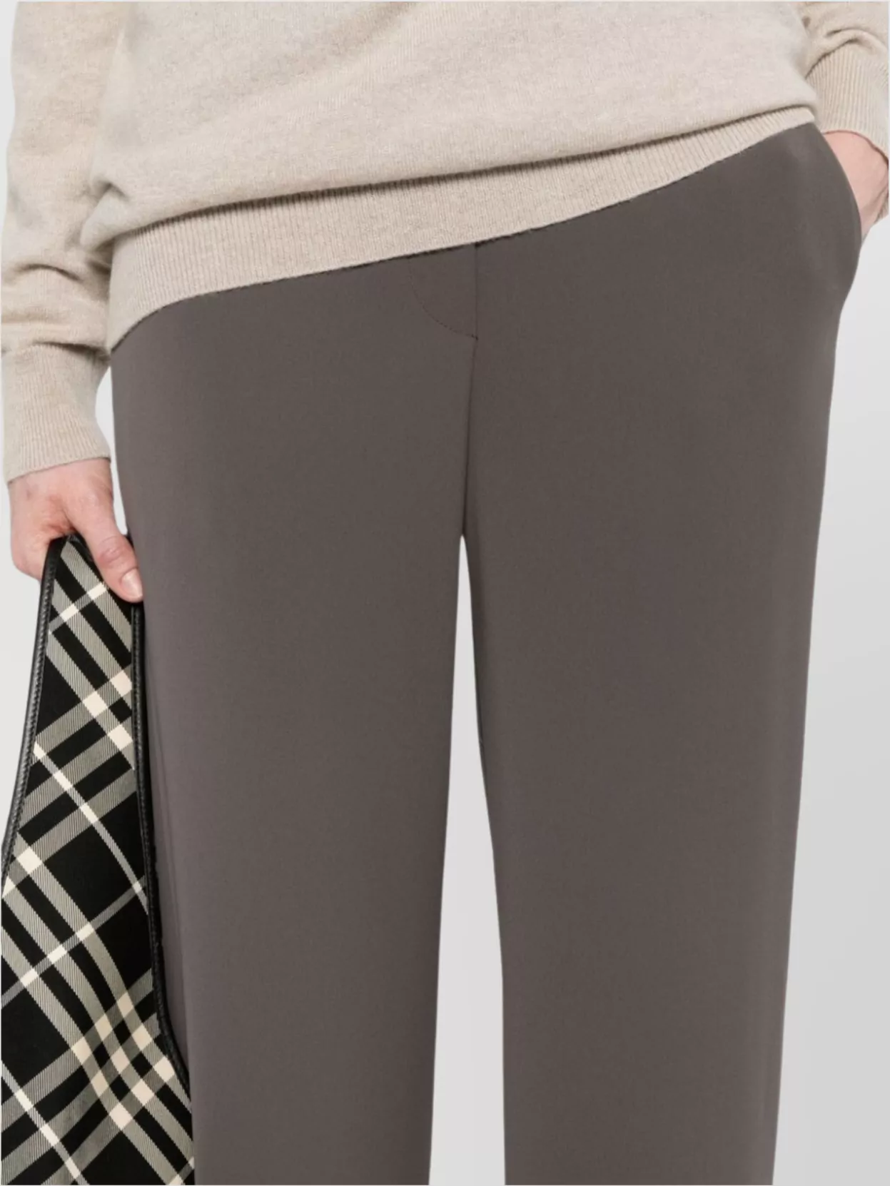 P.a.r.o.s.h High-waisted Wide Leg Trousers With Seam Detailing