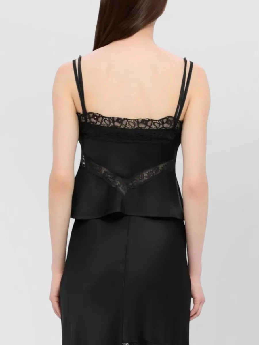 Msgm Lace Trim Tank Top
