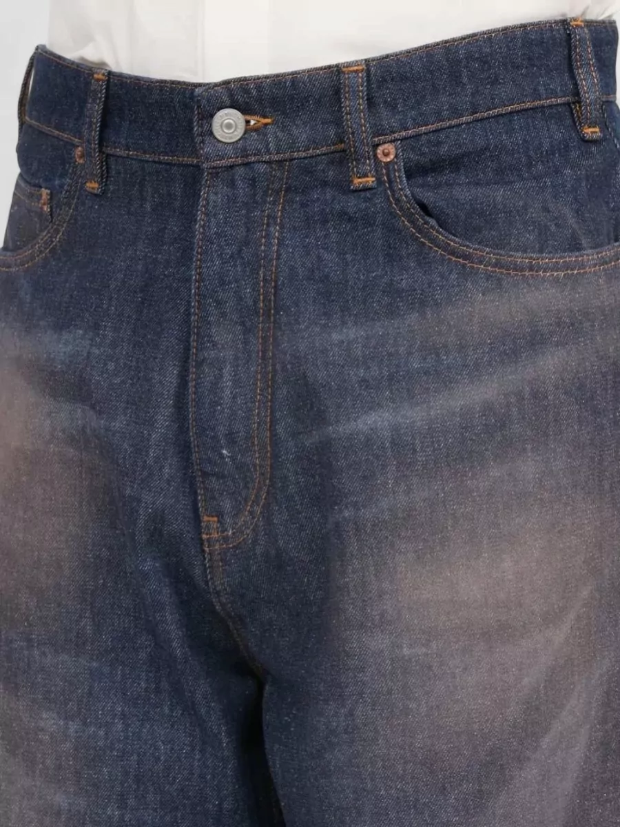 Mm6 Maison Margiela High-Rise Straight-Leg Denim Jeans