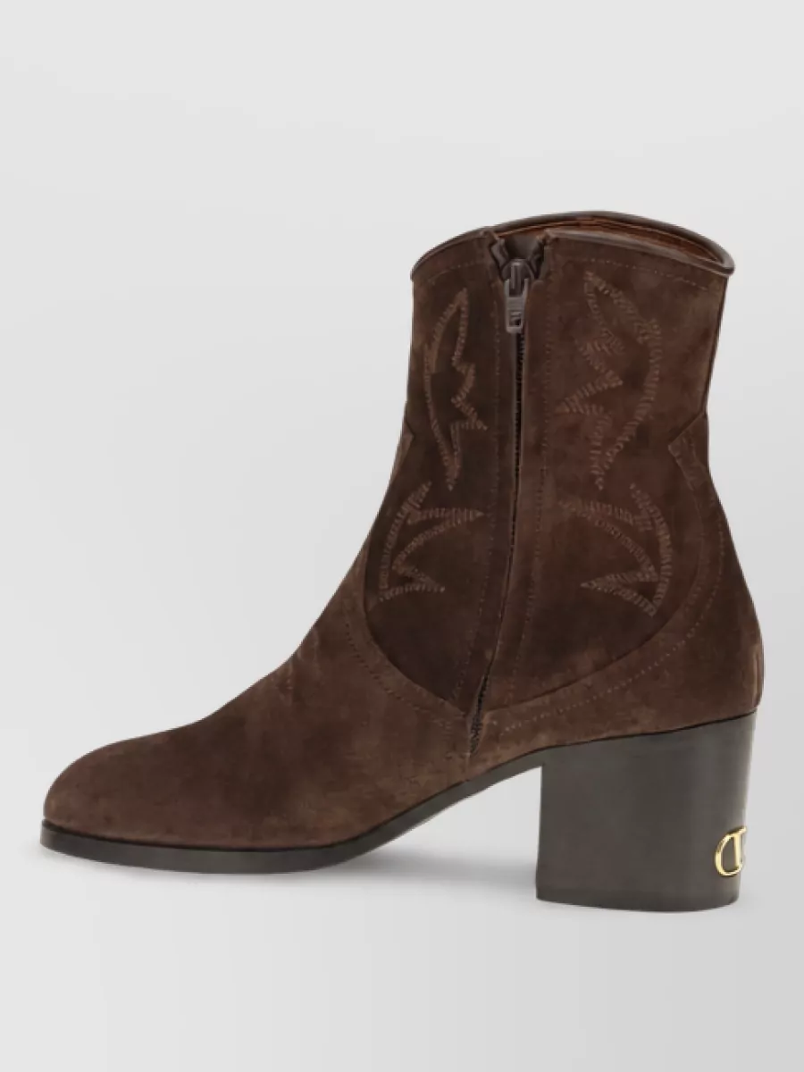 Valentino Garavani Suede Leather Ankle Boots