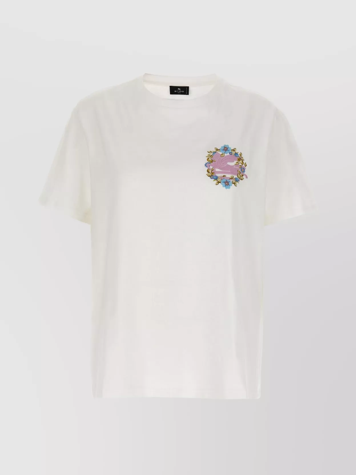 Shop Etro Embroidered Logo Graphic T-shirt