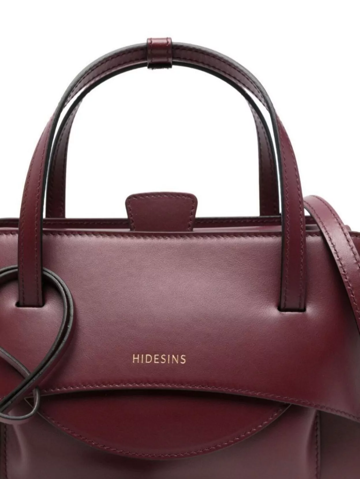 Hidesins Small Leather Tote Bag With Detachable Strap