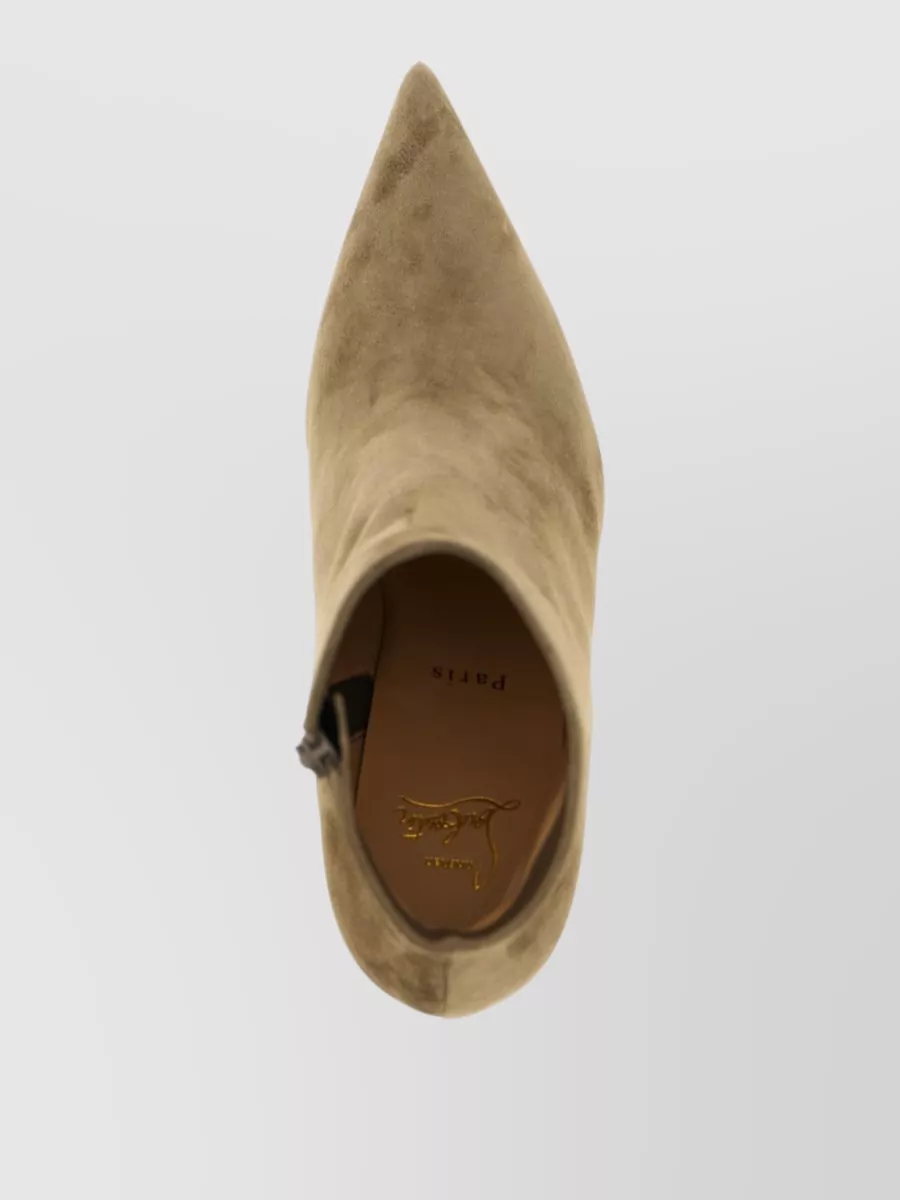 Christian Louboutin Suede Miss Z Booty Ankle Boots
