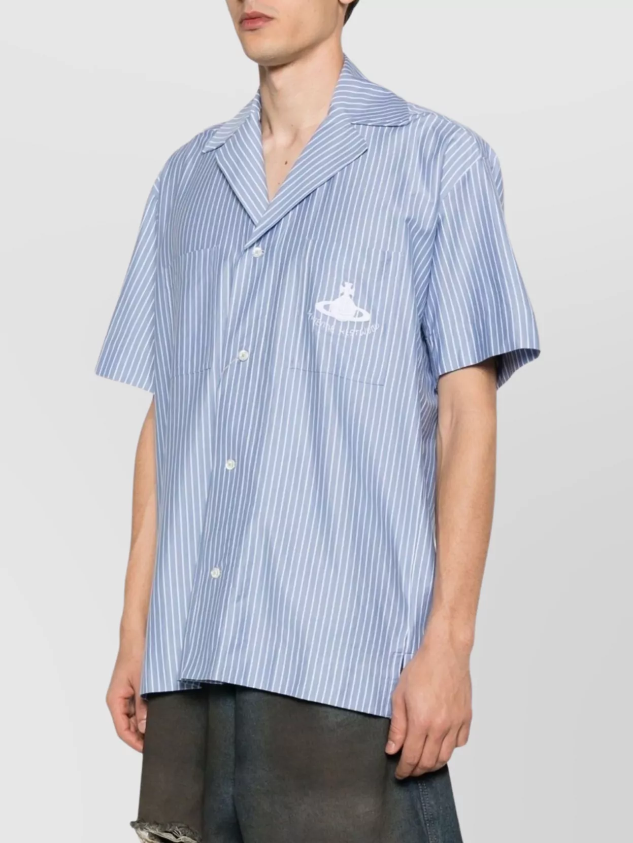 Vivienne Westwood Striped Pattern Short Sleeves Shirt With Chest Pockets