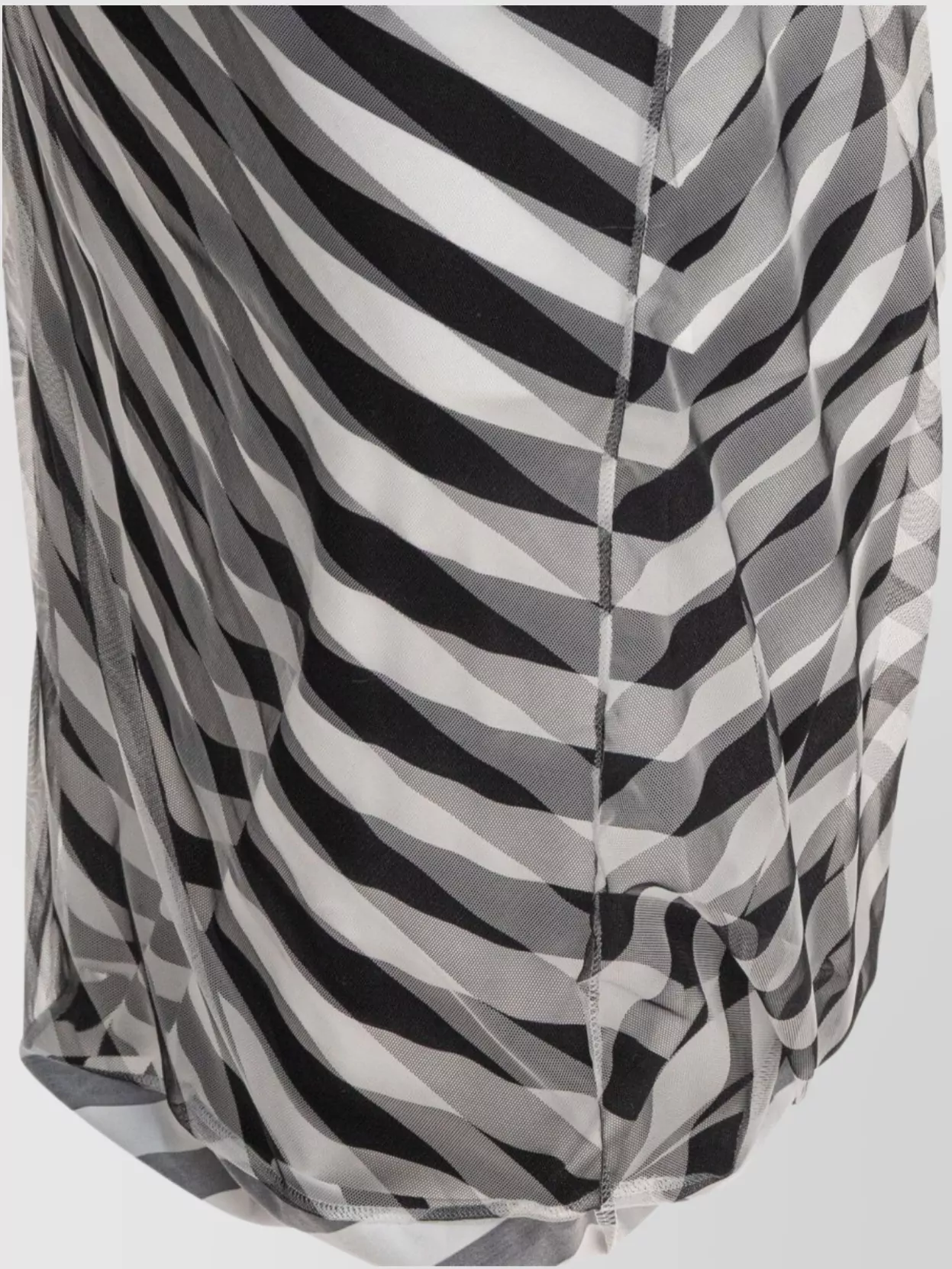 Sportmax Geometric Pattern Sheer Overlay Sleeveless Dress