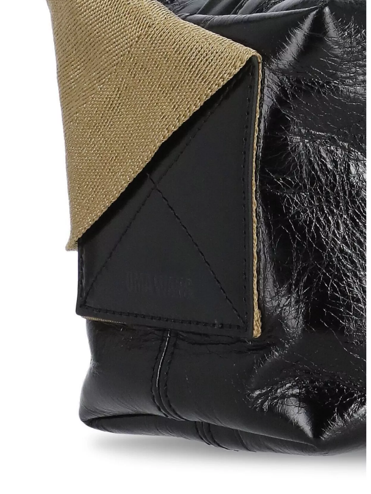Uma Wang Textured Leather Shoulder Bag With Adjustable Strap