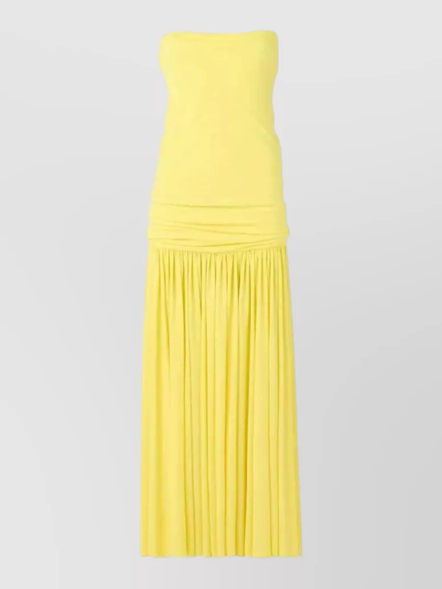 JACQUEMUS ABIHA DRESS CROSS BACK DRAPED PLEATED