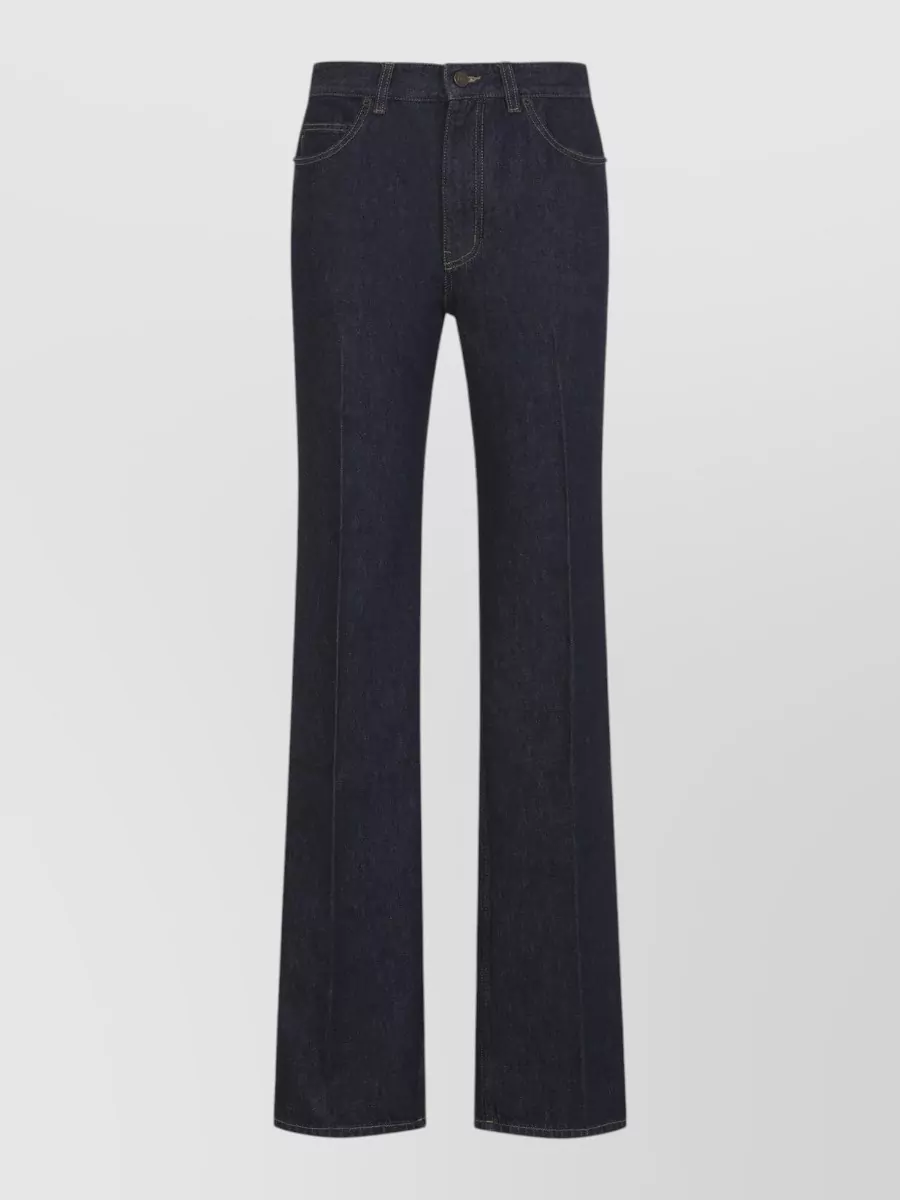 Saint Laurent Seventies Eagle Bootcut Denim Jeans In Black