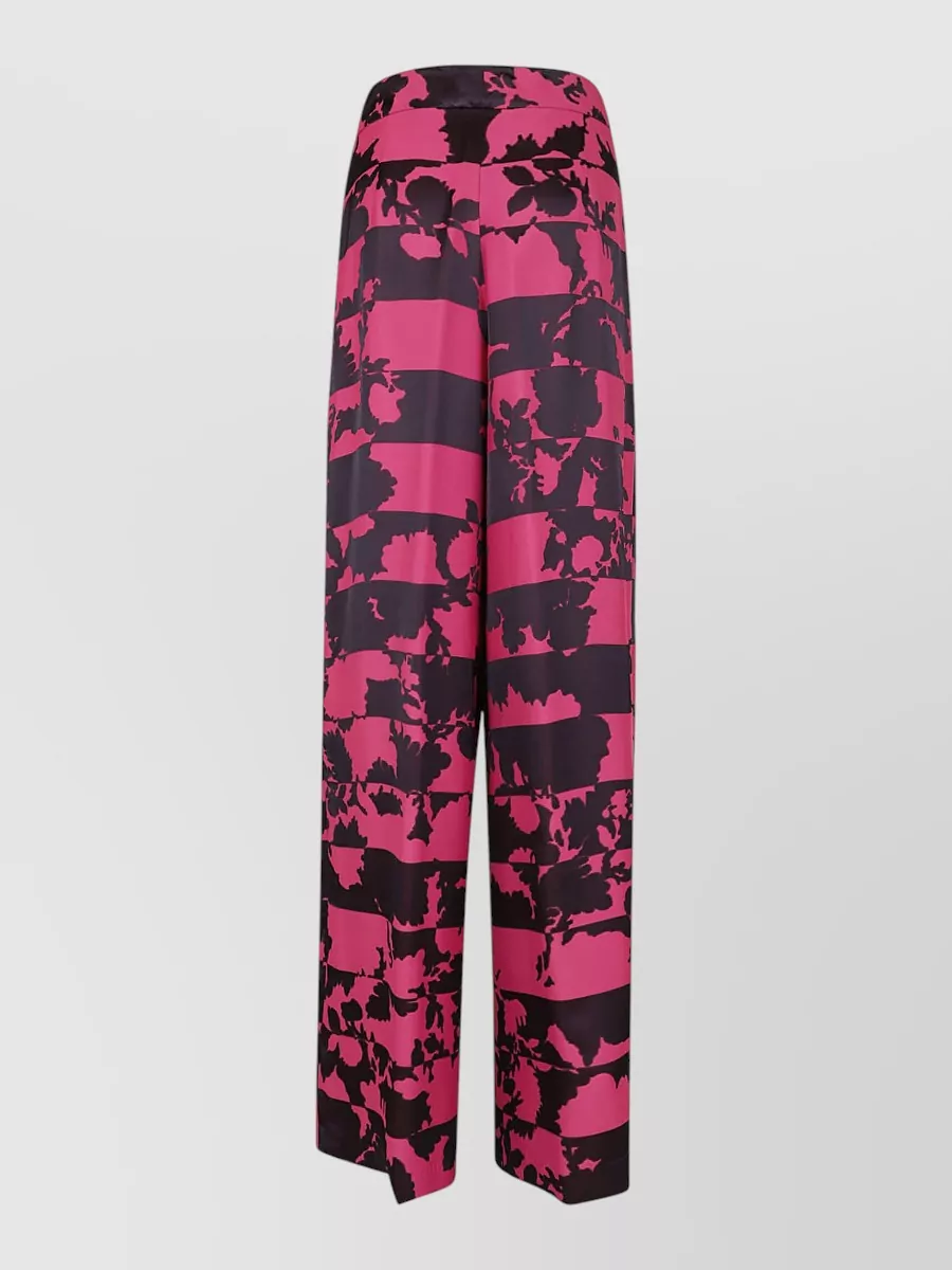 Dries Van Noten Pamplona High Waist Pleated Wide Leg Trousers