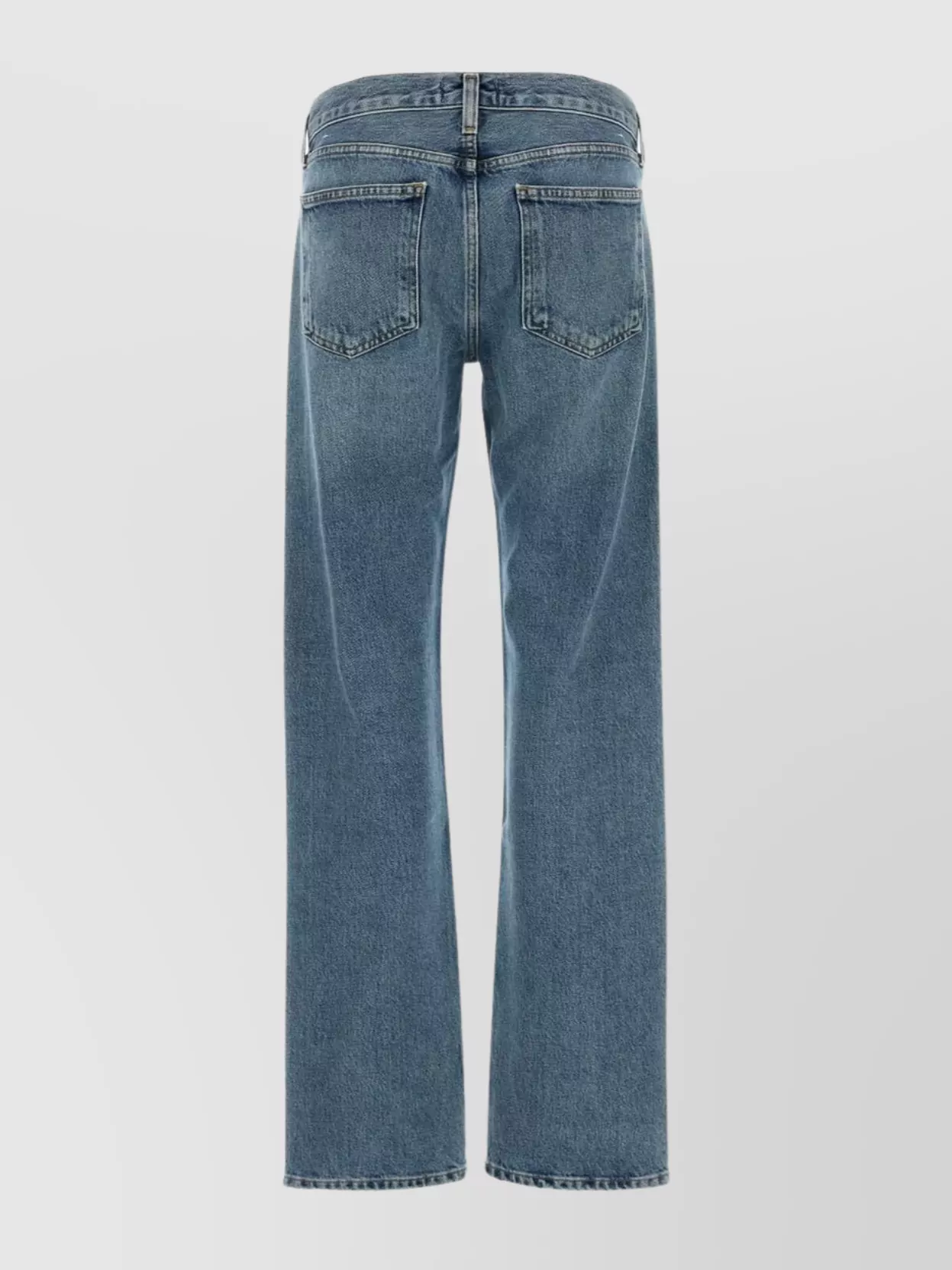 Agolde Five-pocket Denim Trousers Featuring Belt Loops In Blue