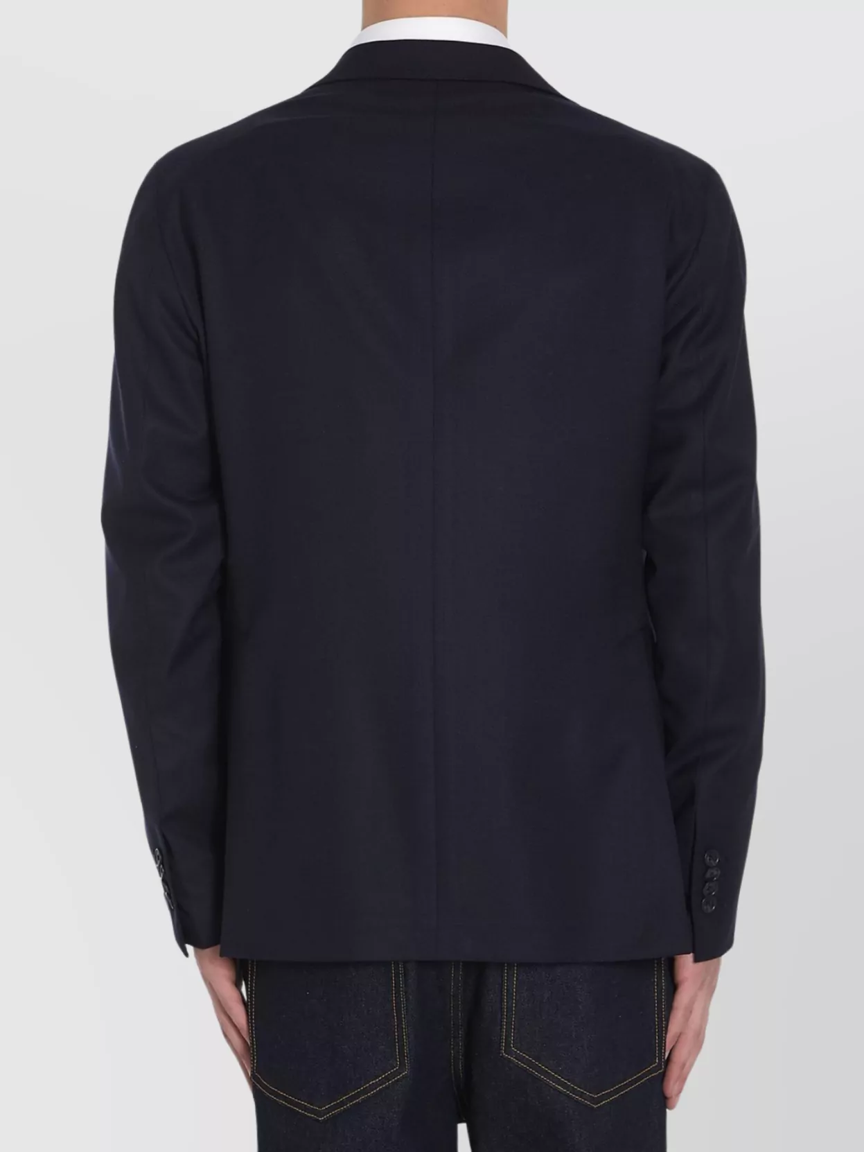 Tagliatore Lapel Single-breasted Jacket With Front Patch Pockets In Blue