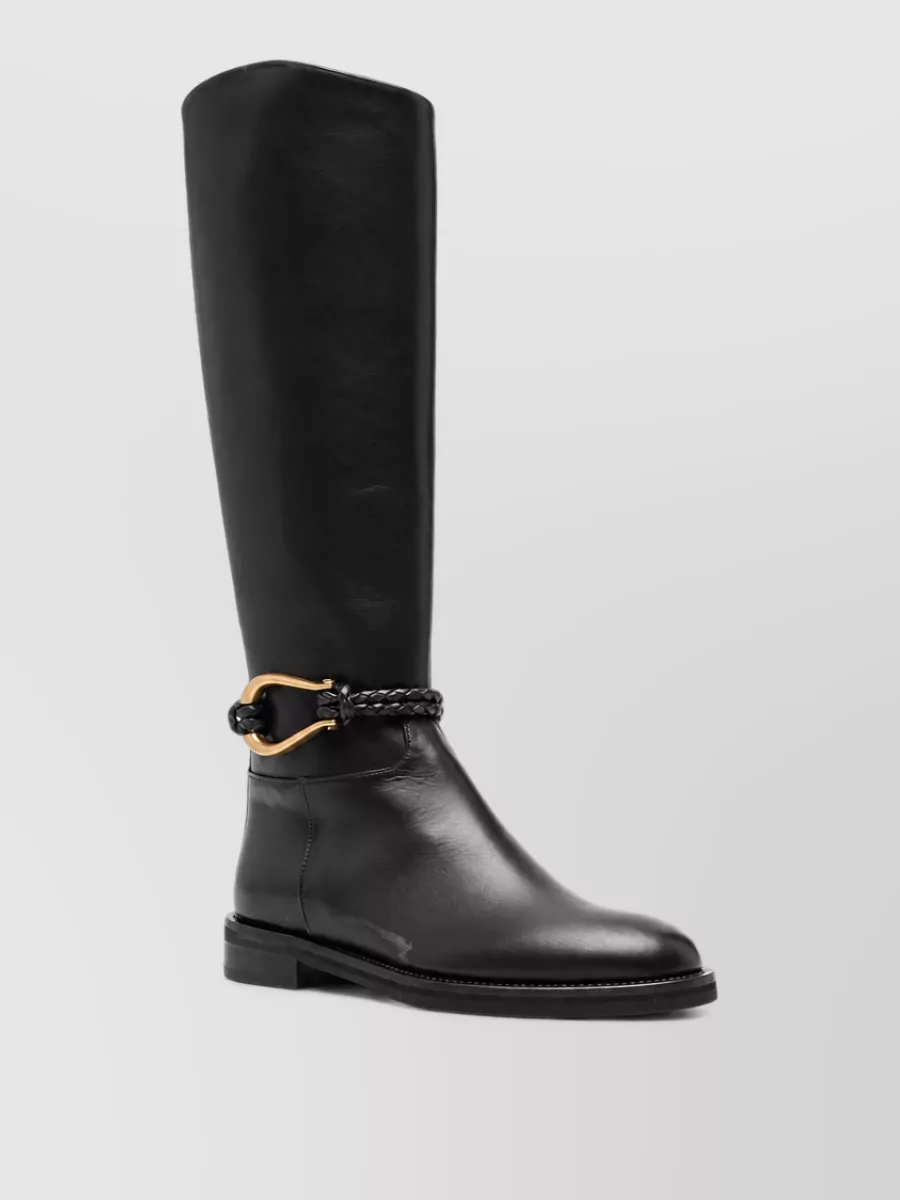 Roberto Festa leather braided-strap ankle boots