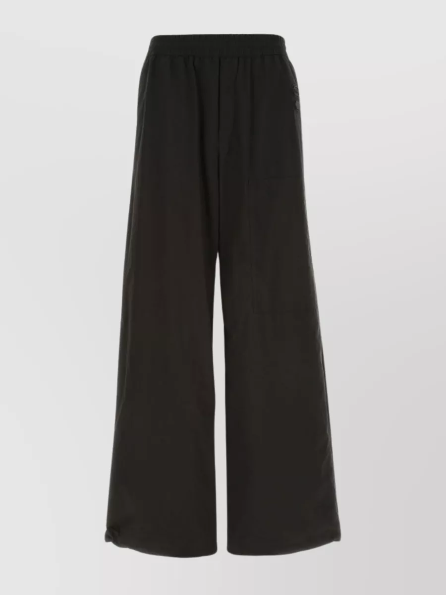 Shop Off-white Versatile Wide-leg Pant With Seam And Slit Pockets In Grey