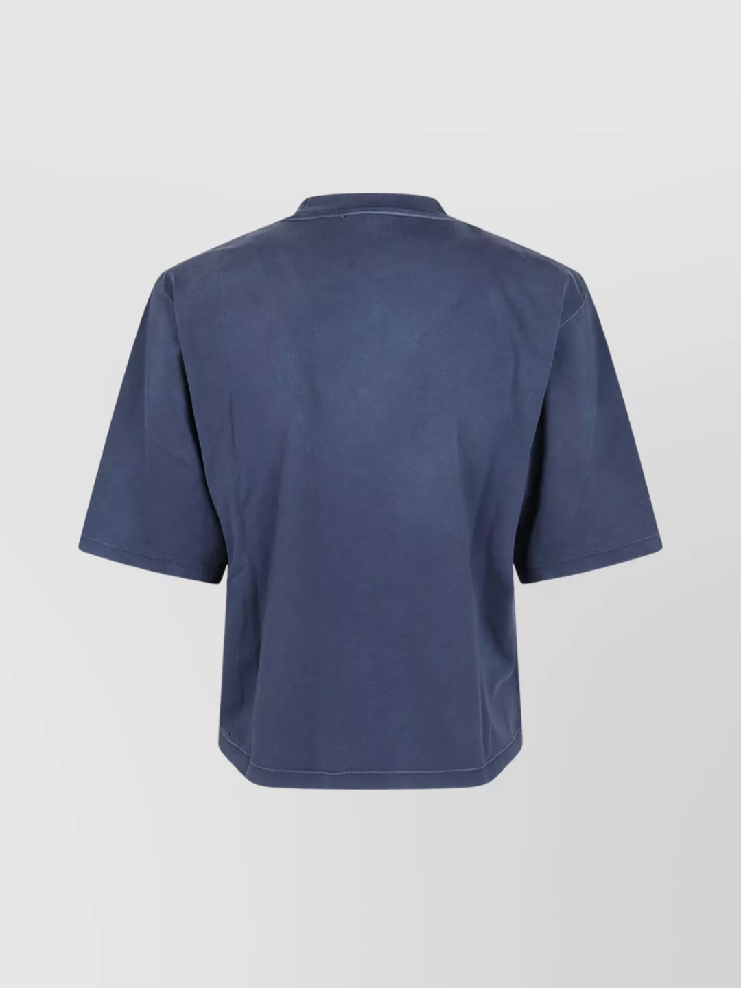 Off-white Boxy Crew Neck Short Sleeve T-shirt In Blue