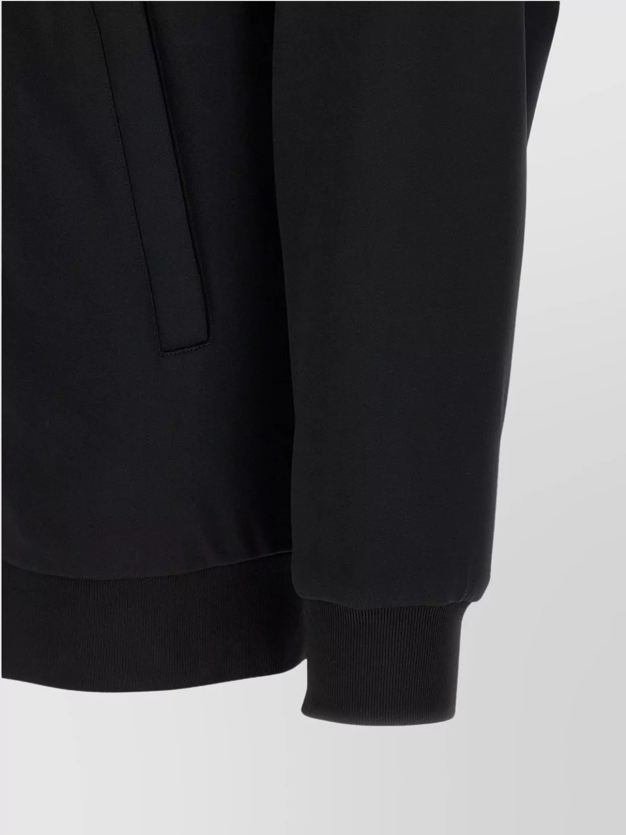 Balenciaga High Collar Ribbed Cuffs Side Pockets Dress