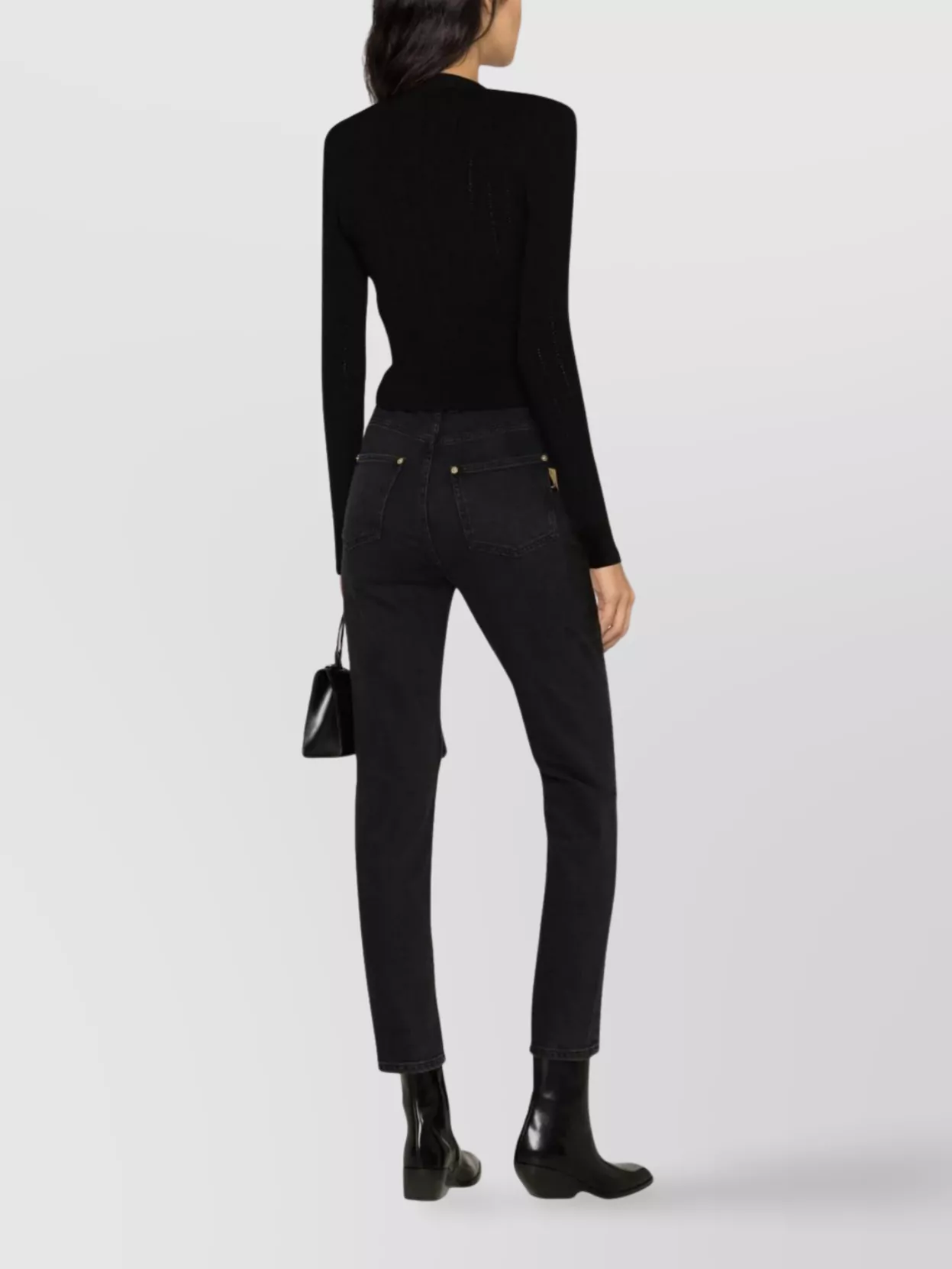 Balmain Cropped Ribbed Knit Cardigan With Structured Shoulders