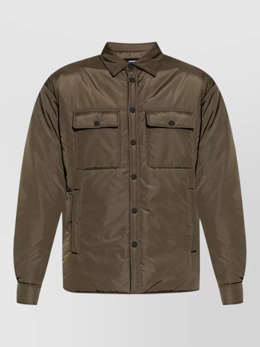 Dsquared2 padded nylon shirt jacket