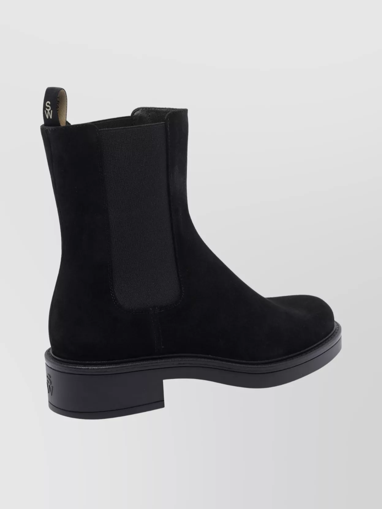 Stuart Weitzman Suede Ankle Boots Block Heel In Black