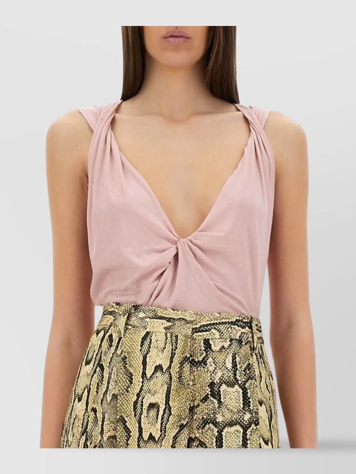 Dries Van Noten Lightweight Sleeveless Top Twist Detail