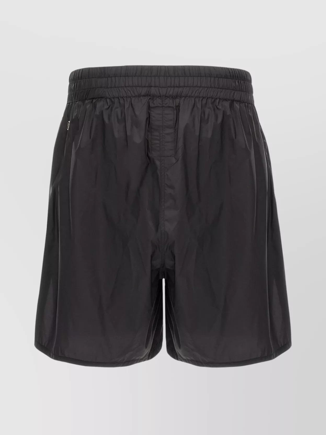 Rick Owens Champion Elastic Waistband Bermuda Shorts With Side Pockets In Black