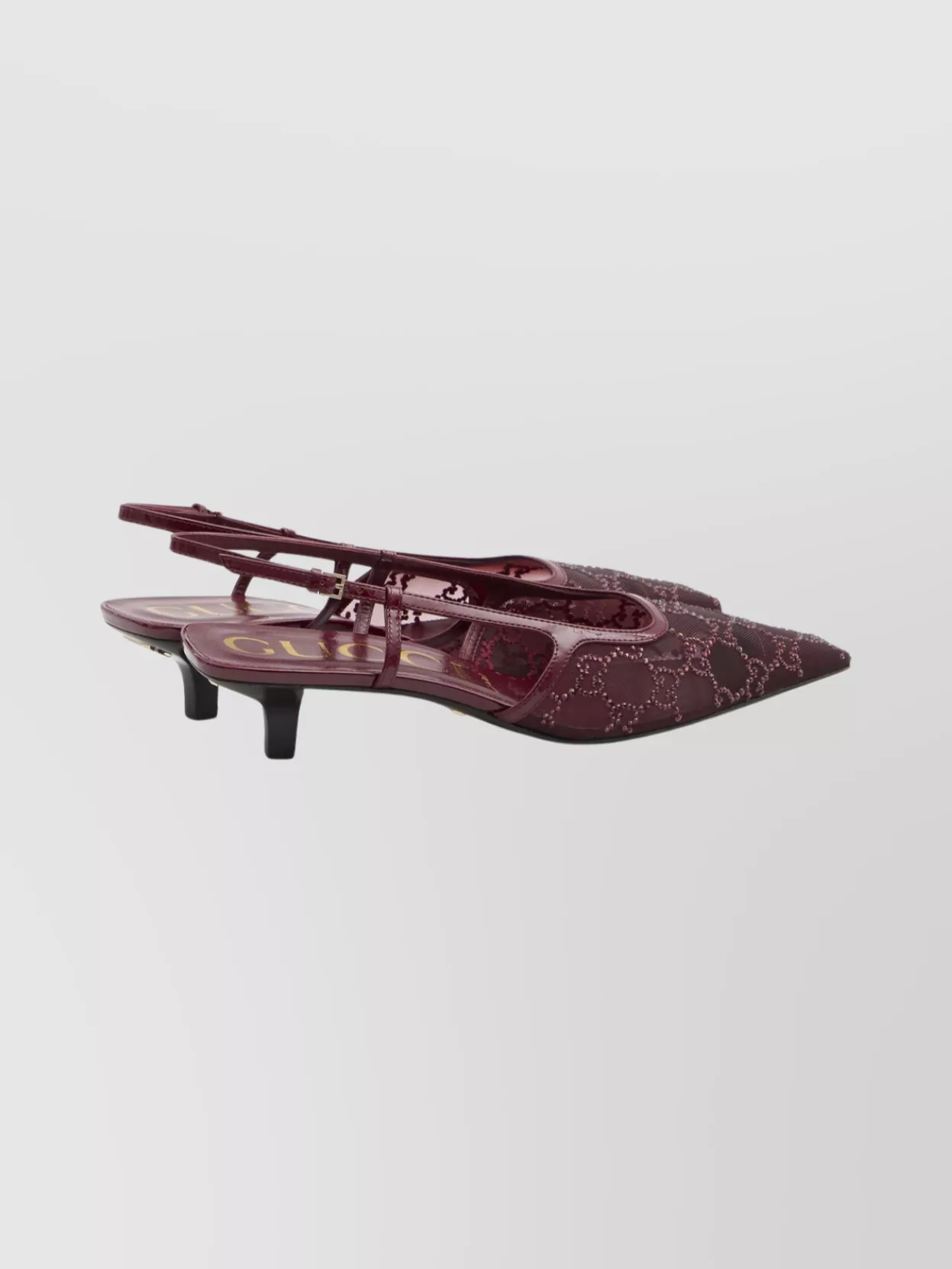 Gucci Slingback Pumps Featuring Gg Crystal Detail