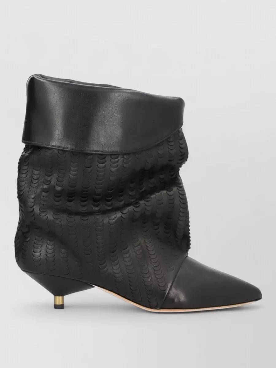 Isabel Marant Foldover Cuff Kitten Heel Pointed Toe Boots