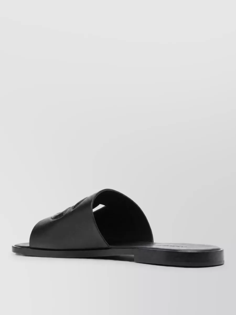 Dolce&Gabbana Leather Logo Slides