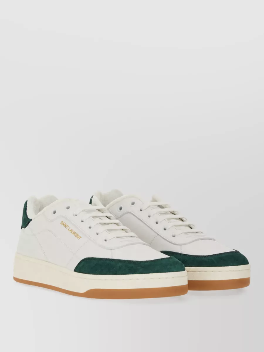 Saint Laurent Calfskin Leather Lace-Up Sneakers