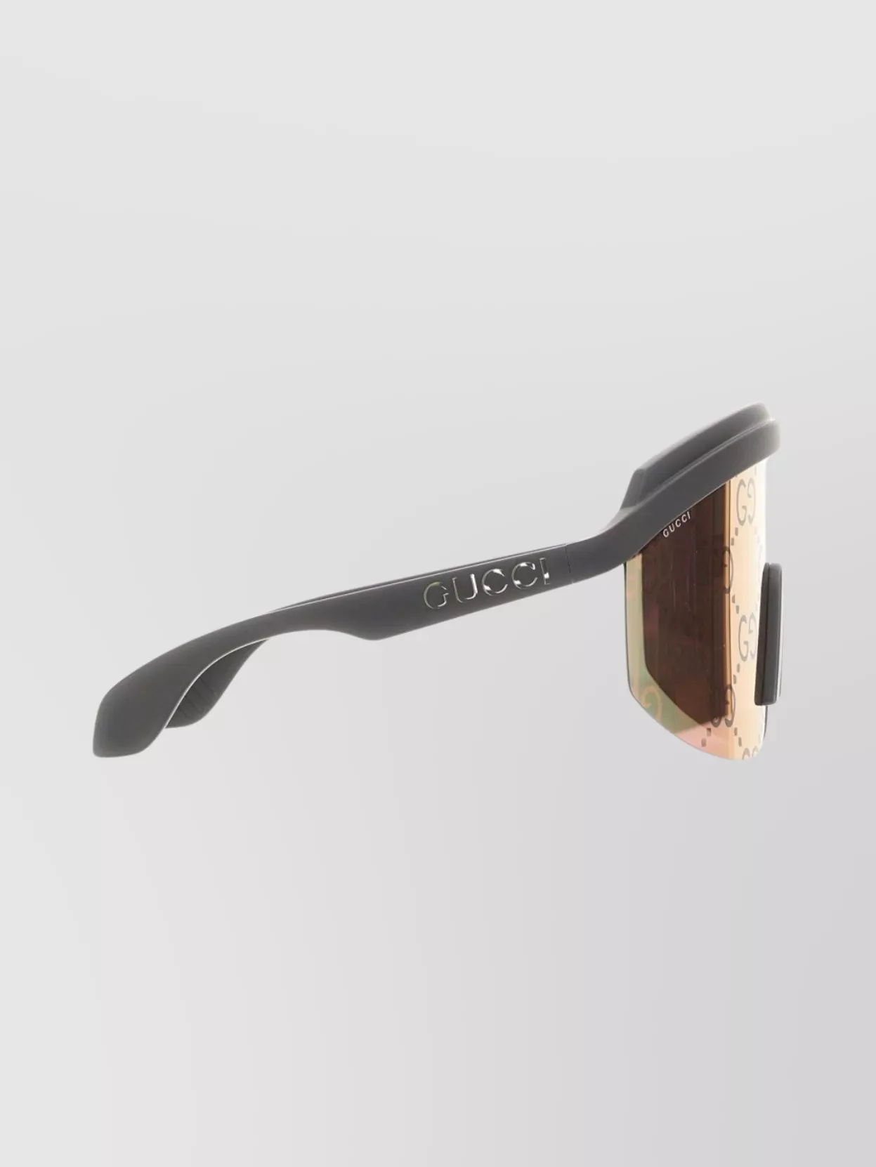 Gucci Curved Rubberized Frame Sunglasses