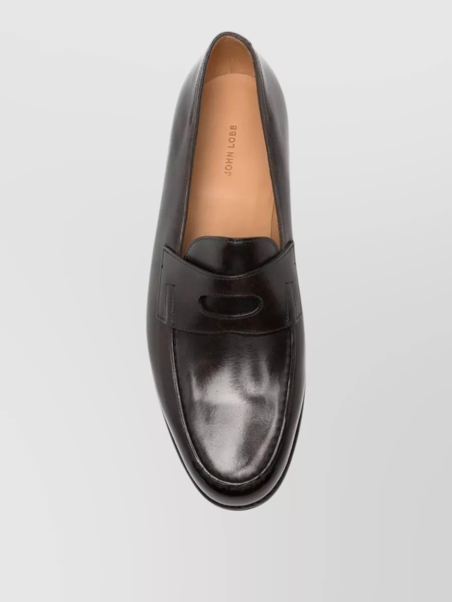John Lobb Leather Penny Loafers