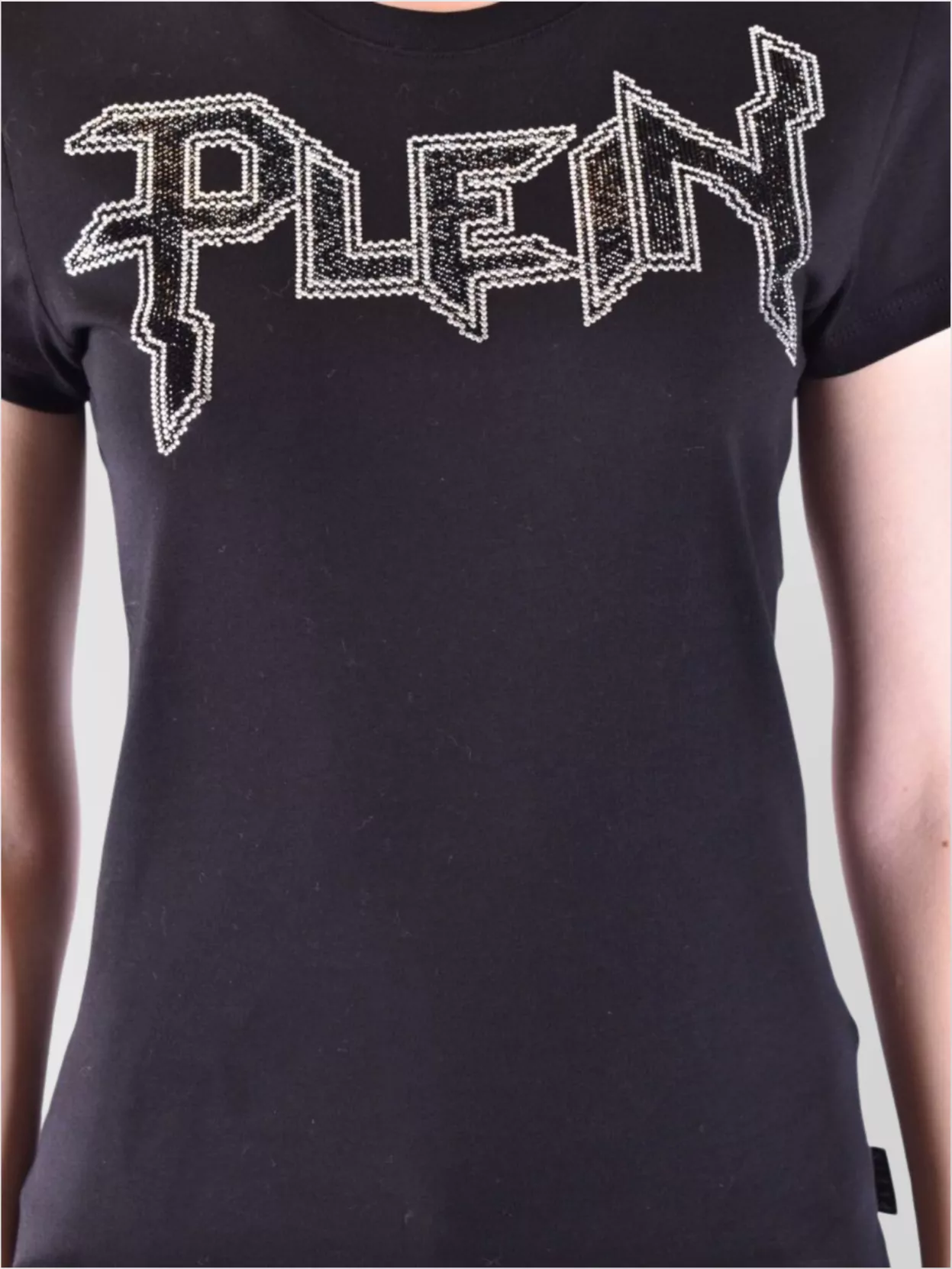 Philipp Plein Crew Neck Fitted Silhouette Short Sleeves Stretch Fabric