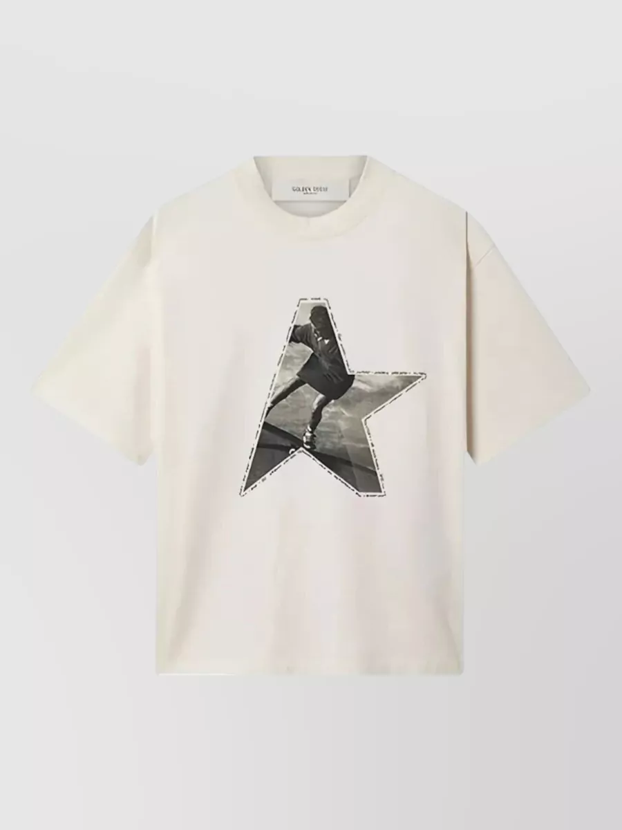 Golden Goose Journey Boxy T Shirt Gauze Cotton Print
