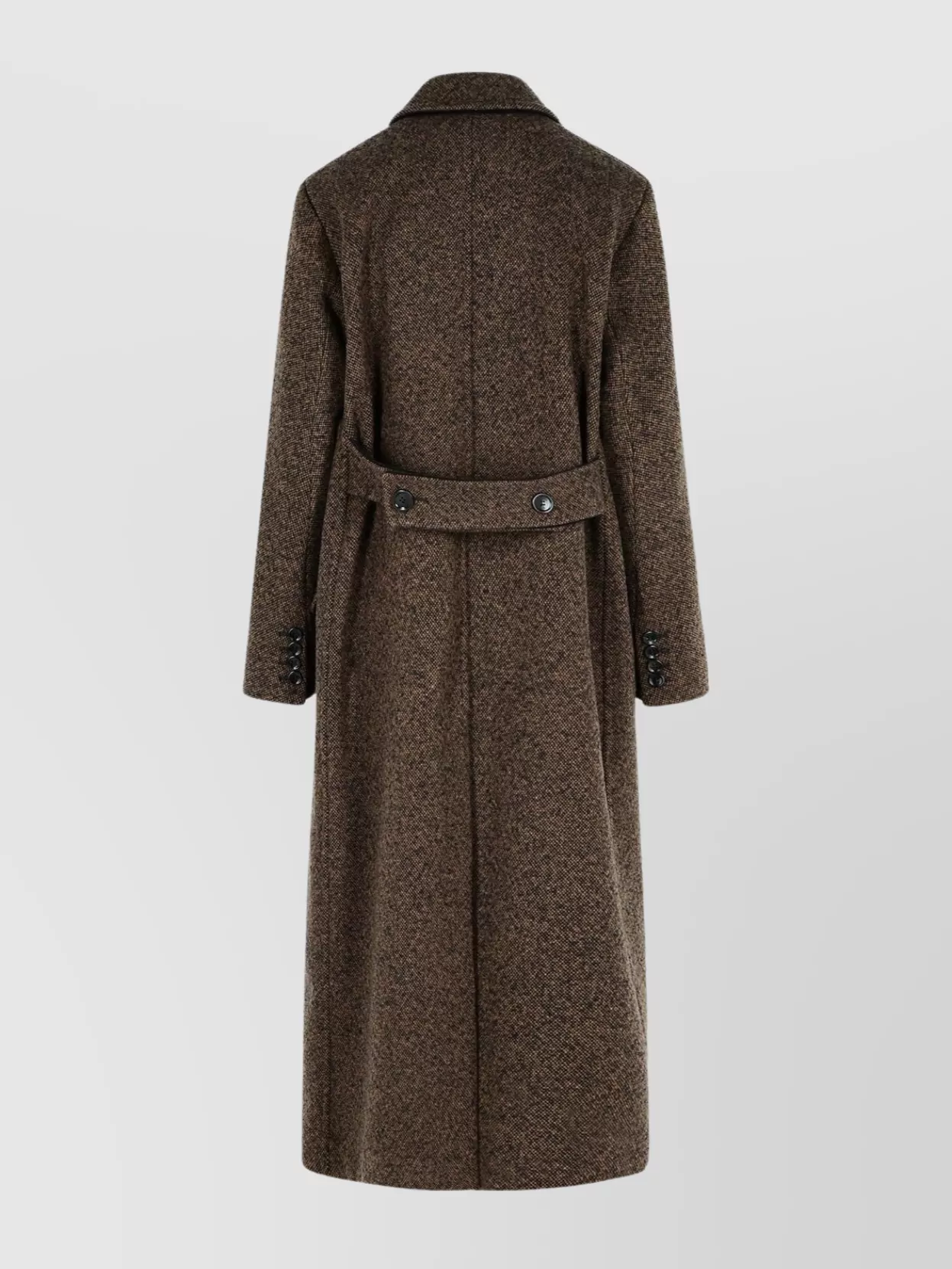 Max Mara Double Breasted Virgin Wool Coat In Brown