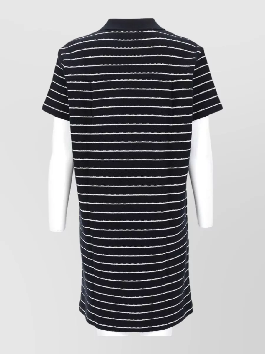 A.p.c. Striped Cotton Polo Knee-Length Dress