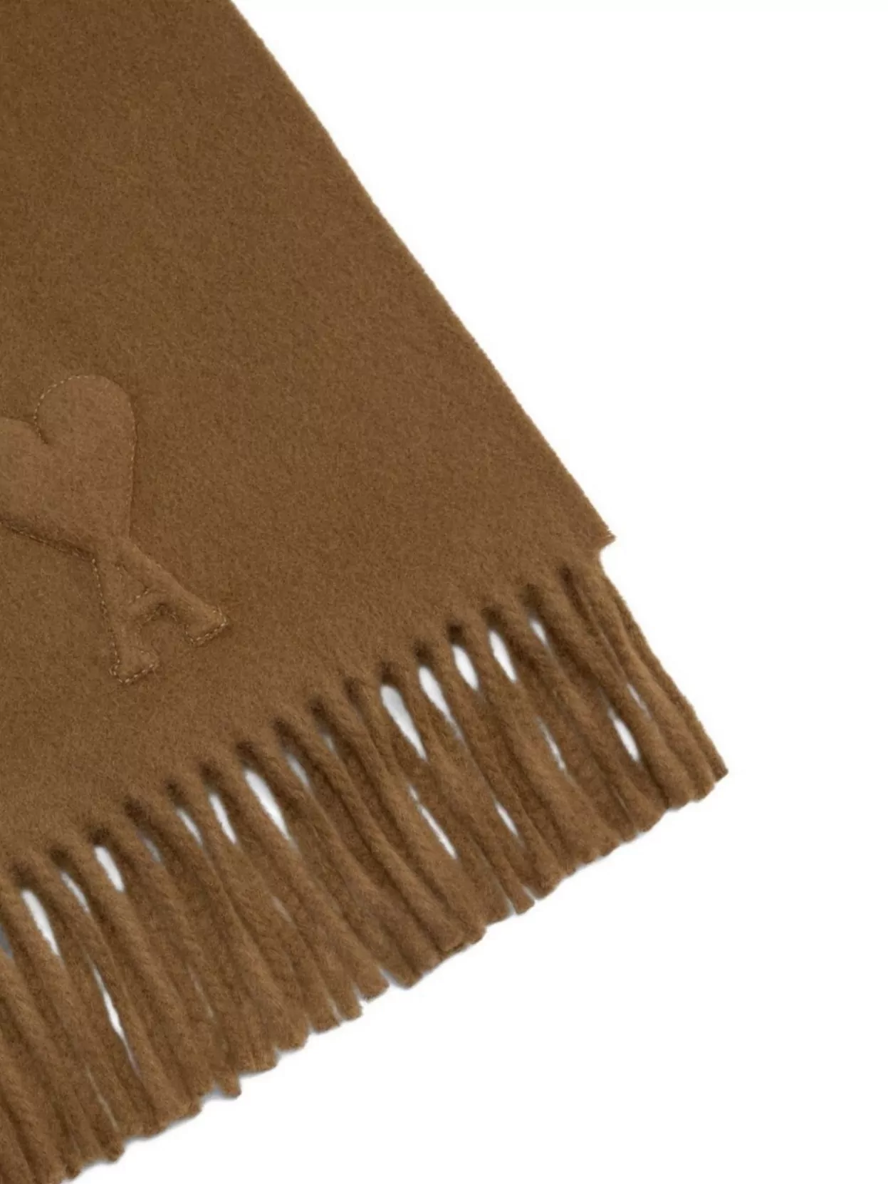 Ami Paris Rectangular Scarf Fringed Edges