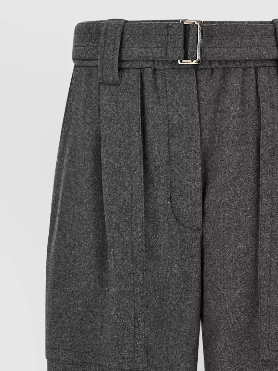 Brunello Cucinelli Cashmere Loose Cargo Tailored Trousers