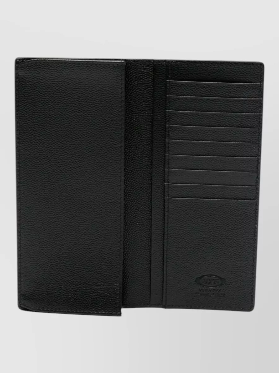Tod's Long Continental Wallet Textured Surface Design